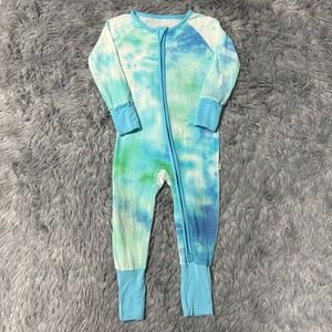 Little Sleepies Green Blue Watercolor Bamboo
Convertible Sleeper 6-12 Months